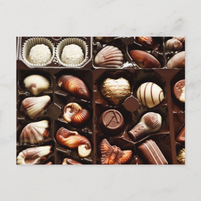 Carte Postale La vie est comme une boîte de chocolats dessert do (Devant)