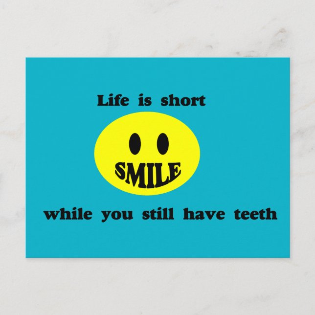 Carte Postale La vie est courte (Devant)