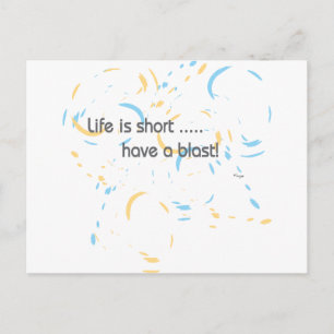 Carte Postale La vie est courte..... un coup !