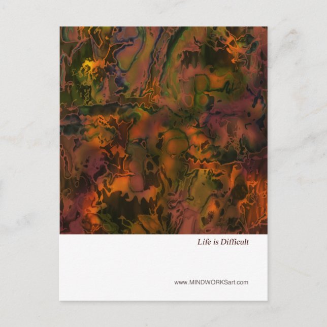 Carte Postale La Vie Est Difficile (Devant)