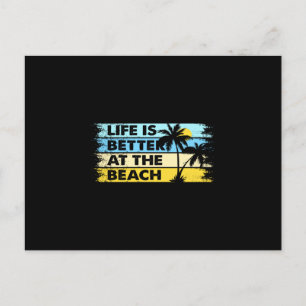Carte Postale La vie est meilleure à la plage