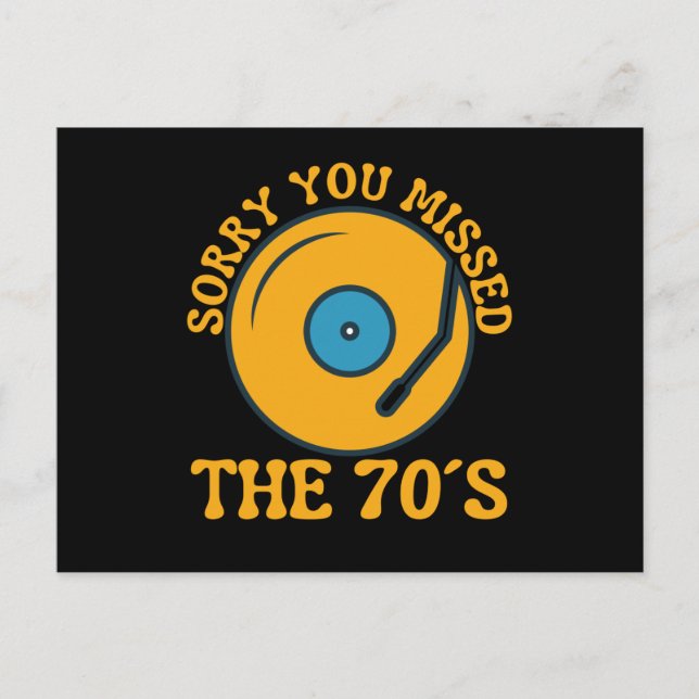 Carte Postale La Vie Est Meilleure Avec les années 70 Musique Se (Devant)