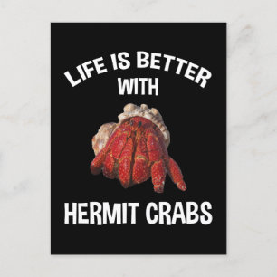 Carte Postale La Vie Est Meilleure Avec Les Crabes Hermites