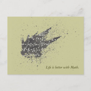 Carte Postale La vie est meilleure avec les maths