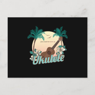 Carte Postale La Vie Est Meilleure Avec Un Cadeau Acoustique Uku