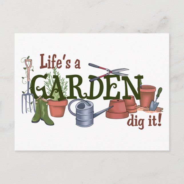 Carte Postale La vie est un jardin (Devant)