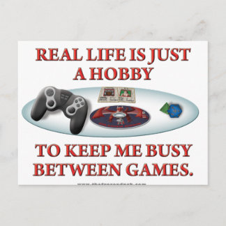 Carte Postale La vie est un passe-temps entre les jeux