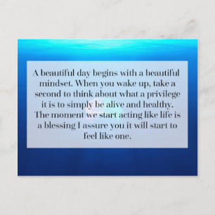 Carte Postale La Vie Est Une Citation Bénéfique