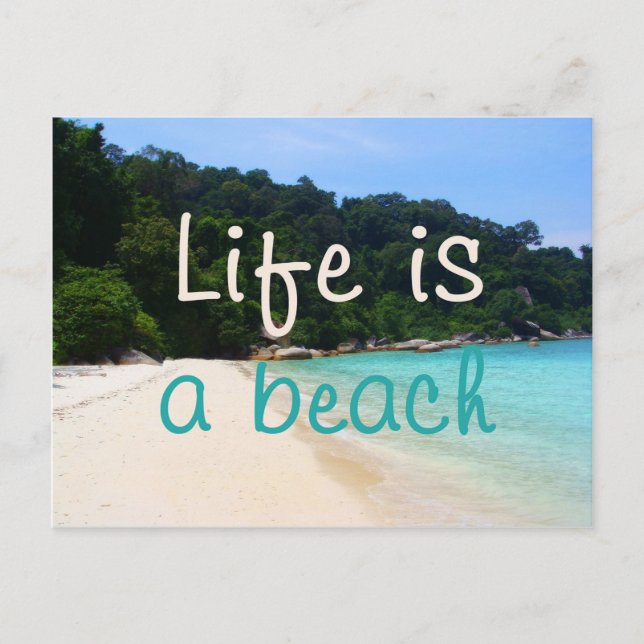 Carte Postale La vie est une plage (Devant)