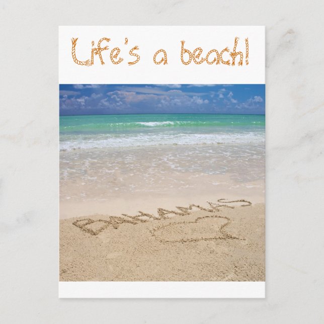 Carte Postale La vie est une plage (Devant)