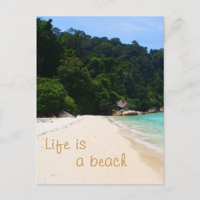 Carte Postale La vie est une plage (Devant)
