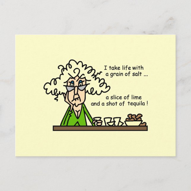 Carte Postale La vie et l'Humour de Tequila (Devant)