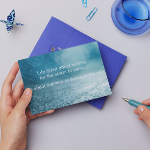 Carte Postale La vie lutte Inspirational Citation Pluie photo