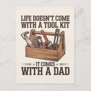 Carte Postale La vie ne vient pas avec une boîte à outils, elle