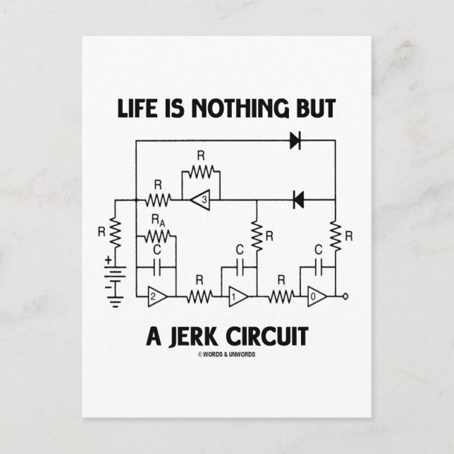 Carte Postale La Vie N'Est Rien D'Autre Qu'Un Circuit De Jerk (H (Devant)