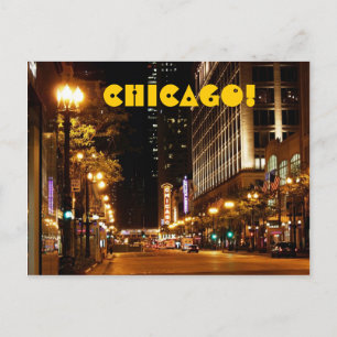 Carte Postale la vie nocturne de chicago