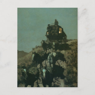 Carte Postale La vieille diligence de Remington des plaines