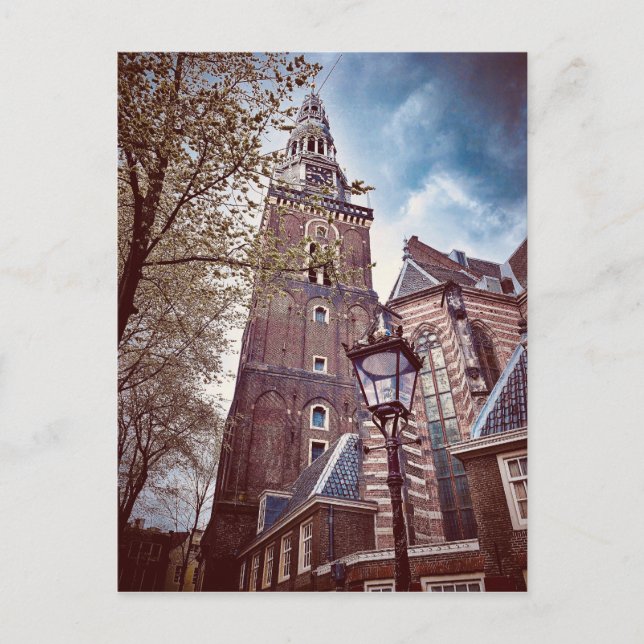Carte Postale La Vieille Église, Amsterdam (Devant)