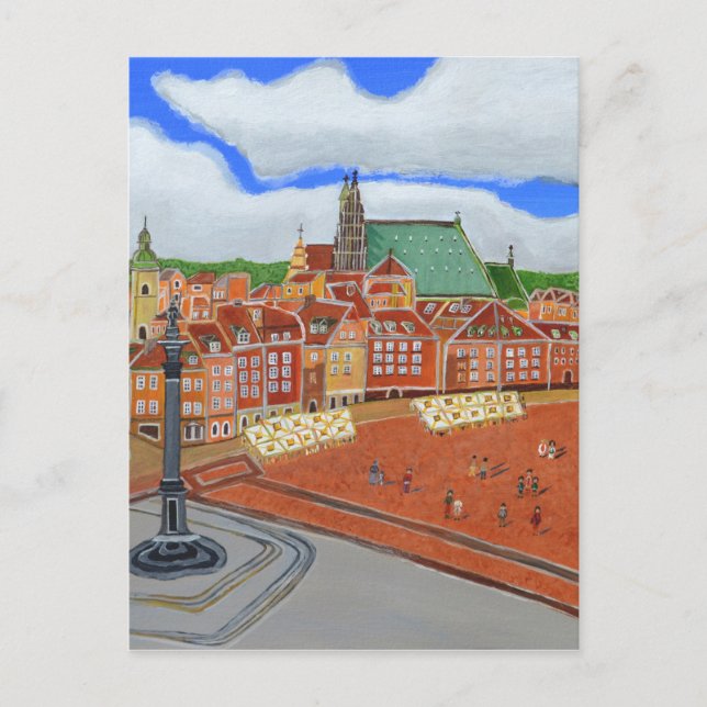 Carte Postale La Vieille Ville De Varsovie (Devant)