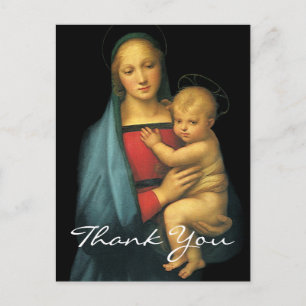 Carte Postale La Vierge à l'enfant de Raphael
