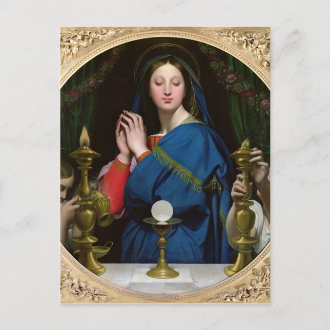 Carte Postale La Vierge de l'hôte, 1854 (Devant)