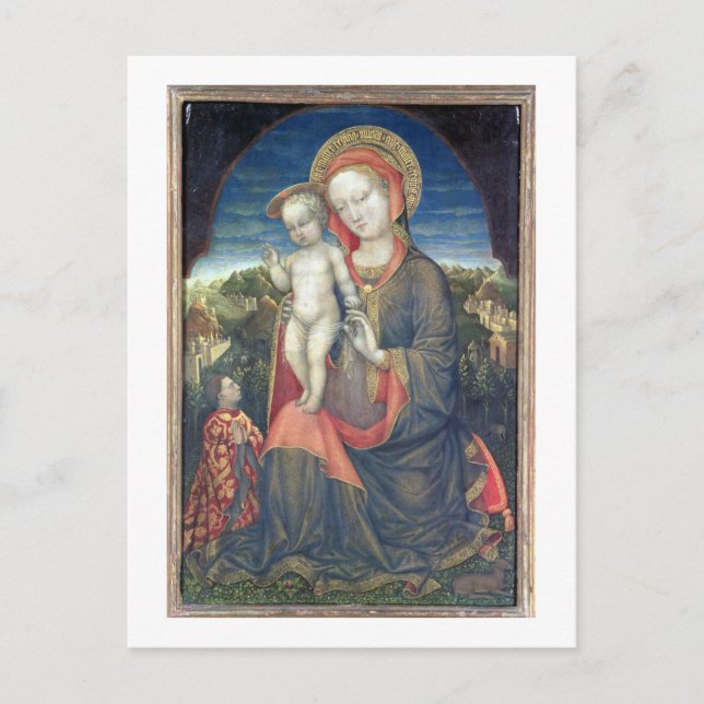 Carte Postale La Vierge de l'Humilité adorée par Leonello d'Este (Devant)
