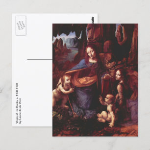 Carte Postale La Vierge des Rochers de Léonard de Vinci