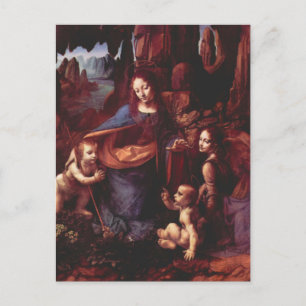 Carte Postale La Vierge des Rochers de Léonard de Vinci