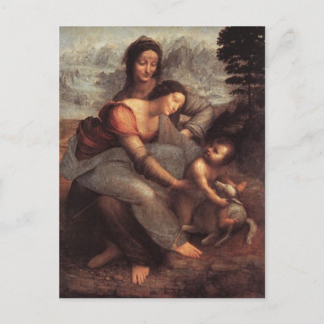 Carte Postale La Vierge et l'Enfant avec Sainte-Anne (Devant)
