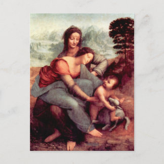 Carte Postale La Vierge et l'Enfant avec Sainte-Anne