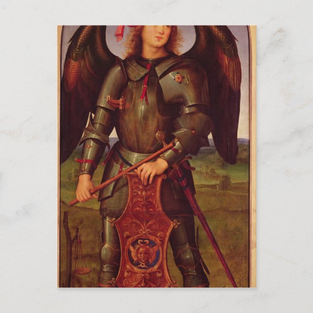 Carte Postale La Vierge et l'Enfant avec SS. Raphael et (Devant)
