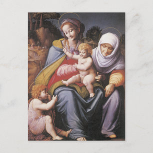 Carte Postale La Vierge et l'Enfant avec St Elizabeth