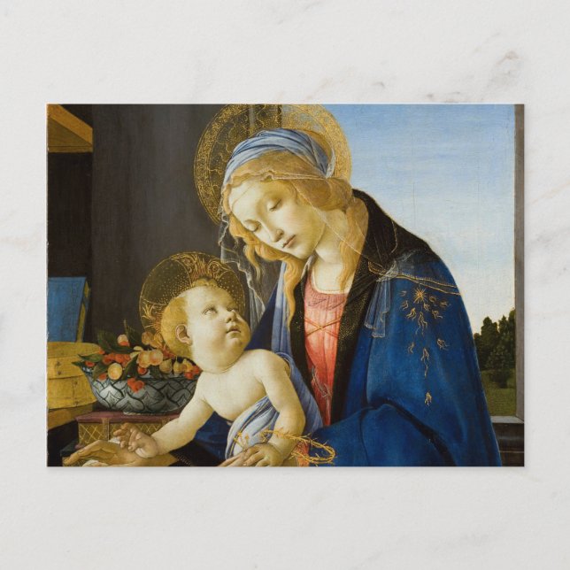 Carte Postale La Vierge et l'Enfant de Sandro Botticelli (Devant)