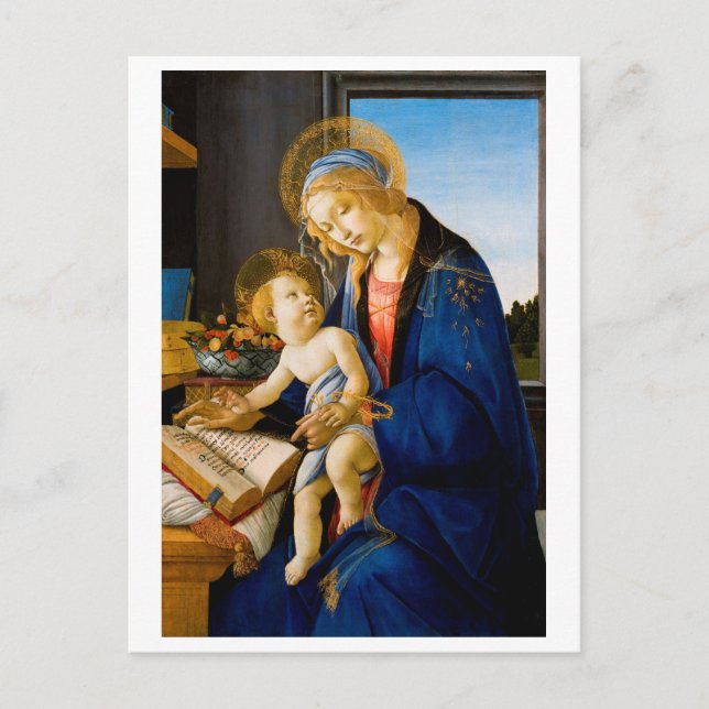 Carte Postale La Vierge et l'Enfant, Sandro Botticelli (Devant)