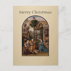 Carte Postale La Vierge Marie et l'Enfant Jésus Vœux de Noël