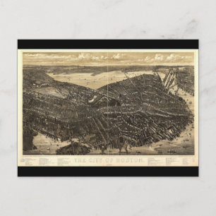 Carte Postale La ville de Boston Massachusetts (1879)