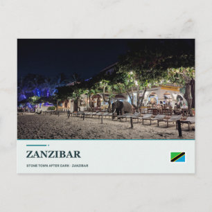 Carte Postale La ville de pierre de Zanzibar après la tombée de