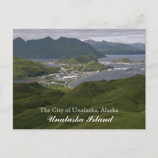 Carte Postale La ville d'Unalaska, Alaska (Devant)