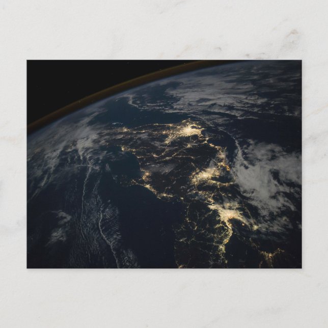 Carte Postale La Ville Éclairait Le Japon La Nuit. (Devant)