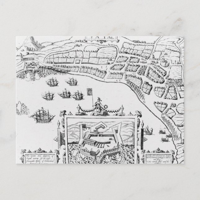 Carte Postale La ville et Platforme de Fayall (Devant)