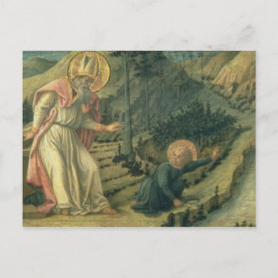 Carte Postale La vision de Saint Augustin, fin des années 1450