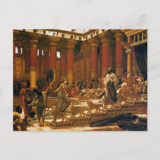 Carte Postale La Visite De La Reine De Sheba Au Roi Salomon (Devant)