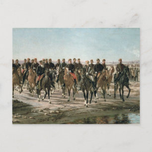 Carte Postale La visite du fleuve Negro par le général Julio Arg
