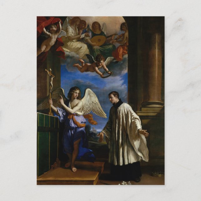 Carte Postale La Vocation de Saint Aloysius Gonzaga par Guercino (Devant)