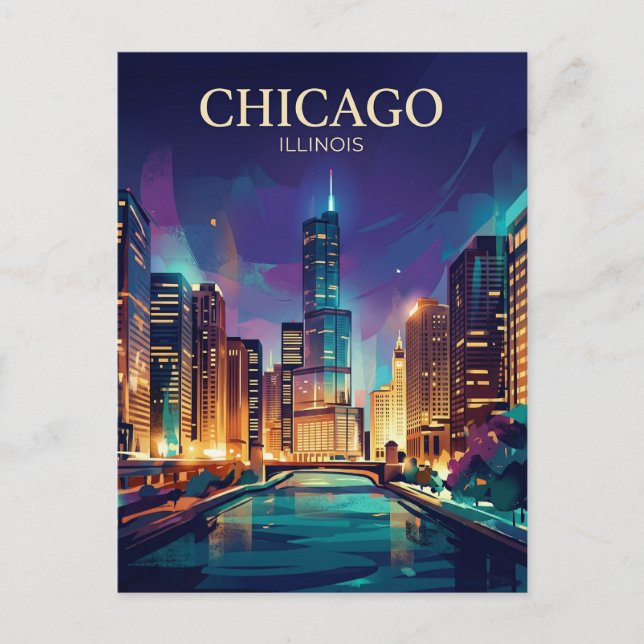 Carte Postale La Willis Tower USA (Devant)