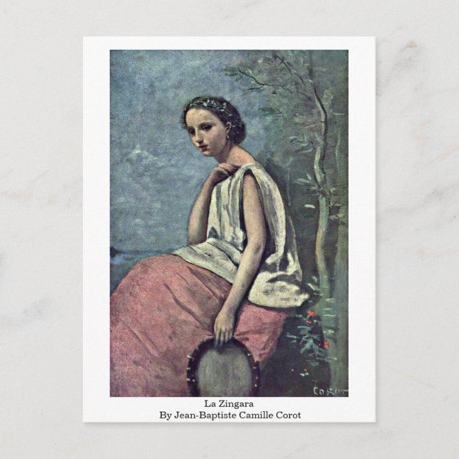 Carte Postale La Zingara Par Jean-Baptiste Camille Corot (Devant)