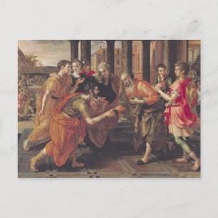 Carte Postale Laban présente Eliezer à son père, 1562