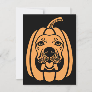 Carte Postale Labkin Chien Citrouille gravité tombe halloween sn
