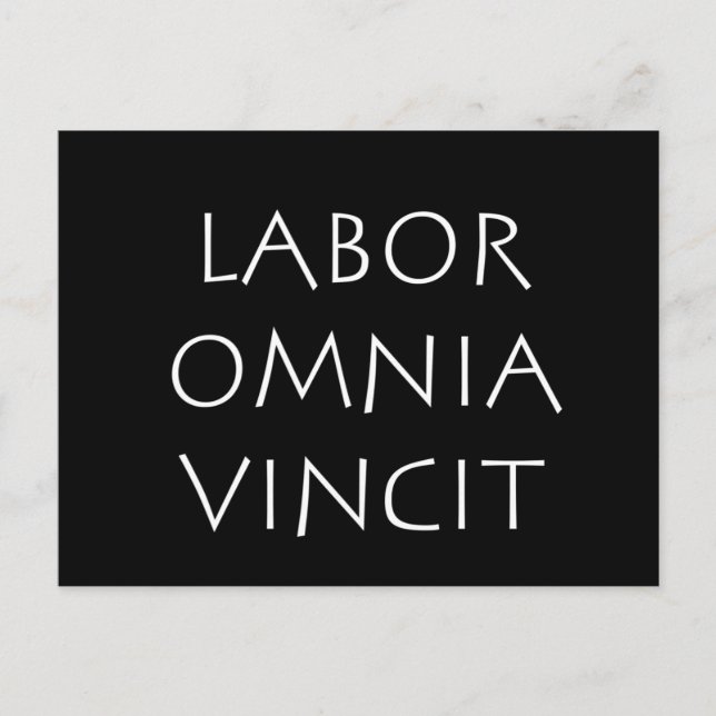 Carte Postale Labor omnia vincit (Devant)