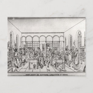 Carte Postale Laboratoire de chimie du baron Justus von Liebig